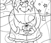 Coloriage Magique noel p&egrave;re noel maternelle