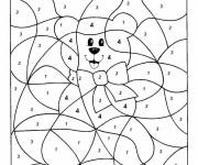 Coloriage Ours mignon magique noel facile