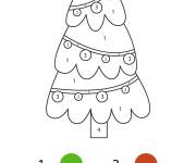 Coloriage Sapin de noel magique ce1