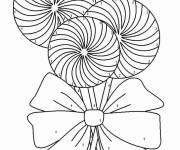 Coloriage Sucettes pour c&eacute;l&eacute;brer le Noel par num&eacute;ros