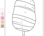 Coloriage et dessins gratuit Barbe &agrave; papa num&eacute;rot&eacute; à imprimer