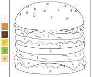 Coloriage Big Mac par num&eacute;ro