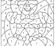 Coloriage et dessins gratuit Biscuit joyeux num&eacute;rot&eacute; de 1 &agrave; 4 à imprimer