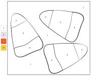 Coloriage Bonbons au ma&iuml;s par num&eacute;ro