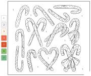 Coloriage Canne &agrave; sucre par num&eacute;ro