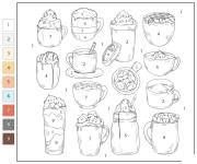Coloriage Chocolat chaud par num&eacute;ro