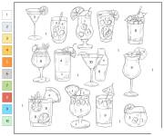 Coloriage Cocktail par num&eacute;ro