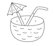 Coloriage Cocktail par num&eacute;ros 1-5