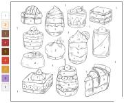 Coloriage Dessert magique par num&eacute;ro