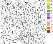 Coloriage et dessins gratuit Fruits et baies par num&eacute;ro à imprimer
