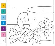 Coloriage Image de bonbons par num&eacute;ro