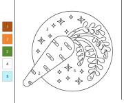 Coloriage La carotte par num&eacute;ro