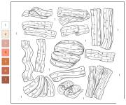 Coloriage Lard par num&eacute;ro