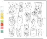 Coloriage Limonade par num&eacute;ro