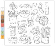 Coloriage Liste de collation par num&eacute;ro