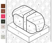 Coloriage Magique Sushi nourriture