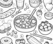Coloriage Nourriture magique
