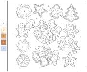 Coloriage Pain d'&eacute;pices par num&eacute;ro