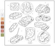 Coloriage Steak par num&eacute;ro