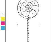 Coloriage et dessins gratuit Sucette magique num&eacute;rot&eacute; à imprimer