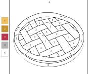 Coloriage Tarte magique par num&eacute;ro