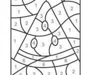 Coloriage et dessins gratuit Tranche de past&egrave;que par num&eacute;ro à imprimer