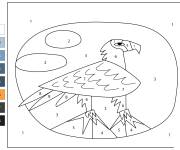 Coloriage Aigle facile en maternelle