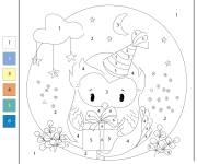 Coloriage Anniversaire de la Chouette mignonne