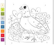 Coloriage Colombe par num&eacute;ro