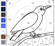 Coloriage Division du corbeau par num&eacute;ro