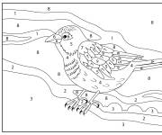 Coloriage Illustration du oiseau Moineau