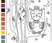 Coloriage Image abstrait d'hibou