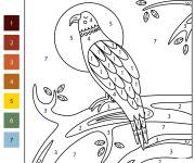 Coloriage Image d'aigle par num&eacute;ro