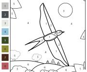 Coloriage et dessins gratuit Martinet oiseau en volant à imprimer