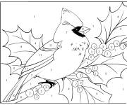 Coloriage Oiseau num&eacute;rot&eacute; de 1-11