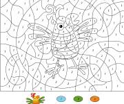 Coloriage Perroquet num&eacute;rot&eacute;