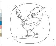 Coloriage Petit oiseau Merlebleu