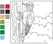 Coloriage Pic en travaillant par num&eacute;ro