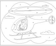 Coloriage Pingouin comme pilote d'H&eacute;licopt&egrave;re