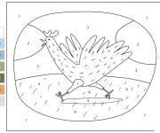 Coloriage Poulet en courant par num&eacute;ro