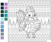 Coloriage Poulette difficile num&eacute;rot&eacute; de 1-15
