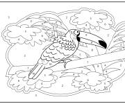 Coloriage Toucan par num&eacute;ro cp