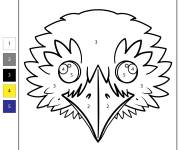 Coloriage Visage de corbeau num&eacute;rot&eacute;