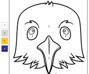 Coloriage et dessins gratuit Visage de mouette num&eacute;rot&eacute; à imprimer