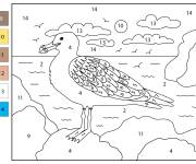 Coloriage Vue de Mouette sur la plage