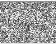 Coloriage cam&eacute;l&eacute;on magique pur adulte difficile