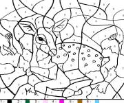 Coloriage et dessins gratuit Cerf mignon magique à imprimer