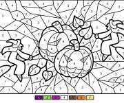 Coloriage Coloriage num&eacute;rot&eacute; sur le theme de Halloween