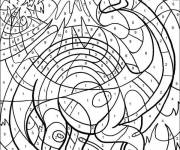 Coloriage Colorie le paysage de dinosaure num&eacute;ro par num&eacute;ro