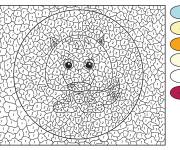 Coloriage Coloriez les num&eacute;ro pour d&eacute;couvrir cet animal